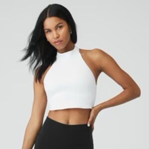 Alo Airbrush Millennial Bra Tank White Small BNWT